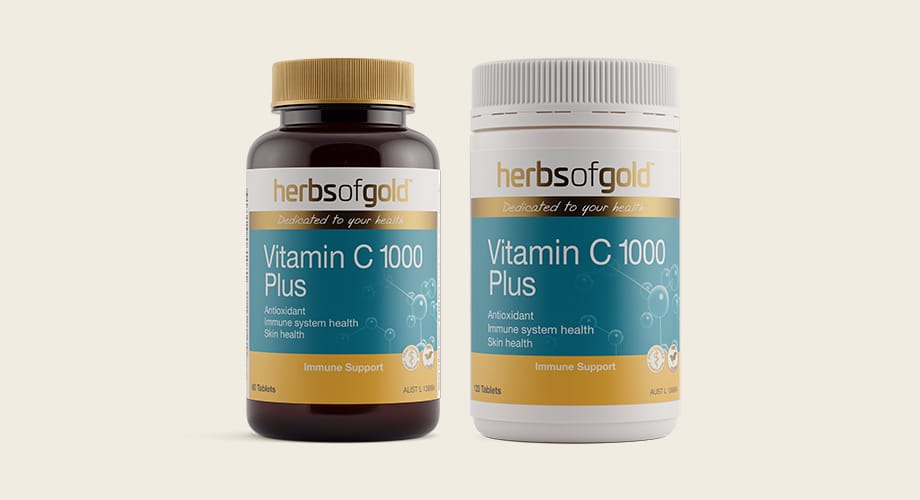 Herbs of Gold Vitamin C 1000 Plus 60 or 120 Tablets