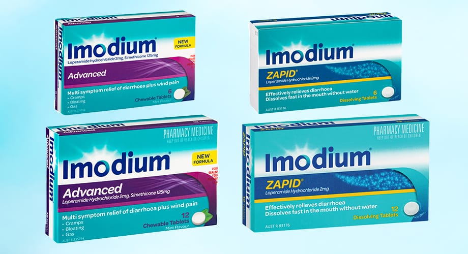 Imodium Zapid Tablets or Advanced Capsules