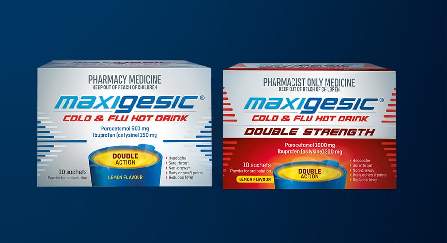 Maxigesic Cold & Flu Hot Drink or Double Strength 10pk