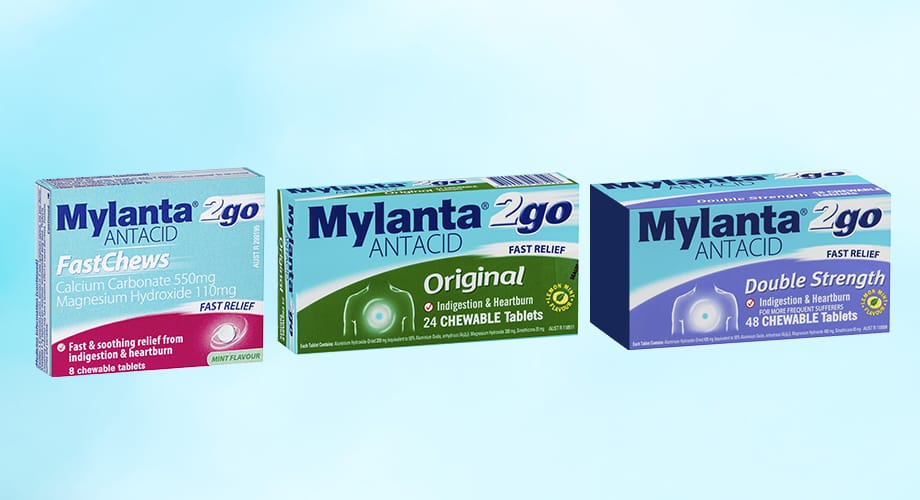 Mylanta 2go Antacid Indigestion & Heartburn Range