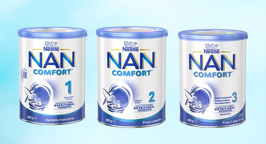 Nestle Nan Comfort Stage 1-3 800g Range