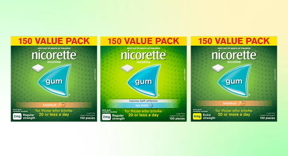 Nicorette Gum 2mg or 4mg 150 Range