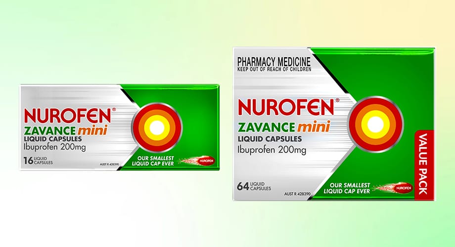 Nurofen Zavance Mini Liquid Capsules Range