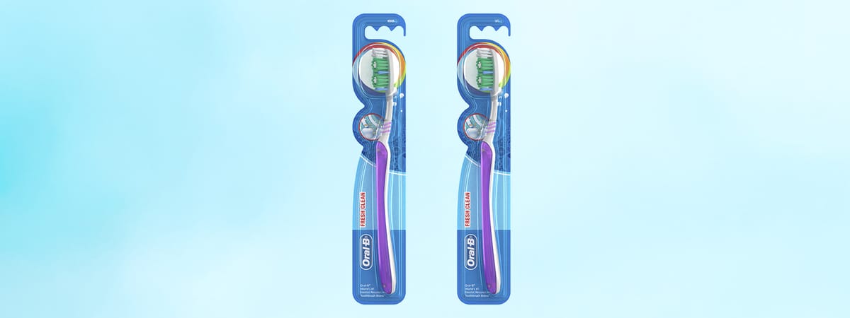 Oral-B All Rounder Fresh Clean Medium or Soft 1pk Toothbrush