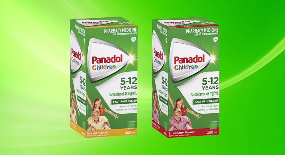 Panadol Children 5–12 Years Orange or Strawberry 200mL