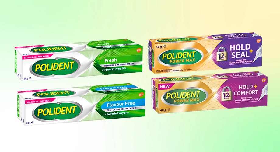Polident Denture Adhesive Cream Range