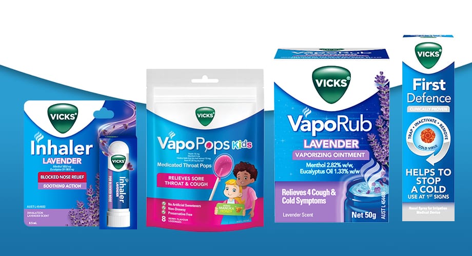 Vicks VapoRub, Inhaler & Nasal Care Range