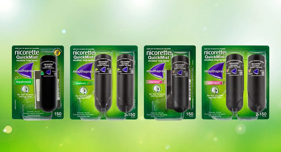 Nicorette QuickMist Spray or 150 2pk Range
