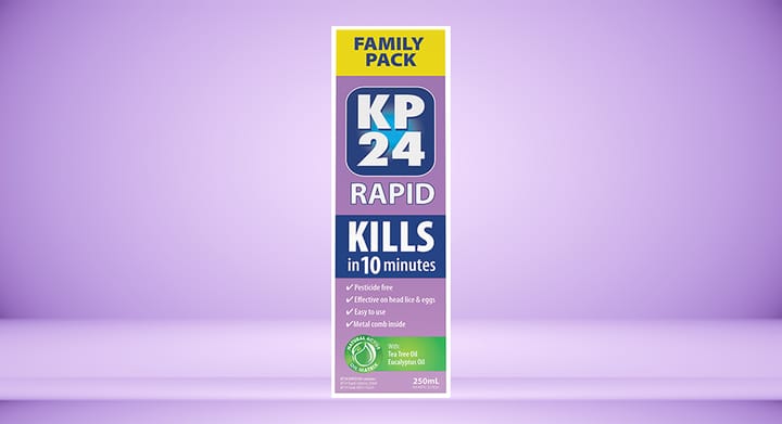 KP24 Rapid Head Lice Treatment with Comb 250mL