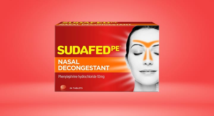 Sudafed PE Nasal Decongestant 24 Tablets