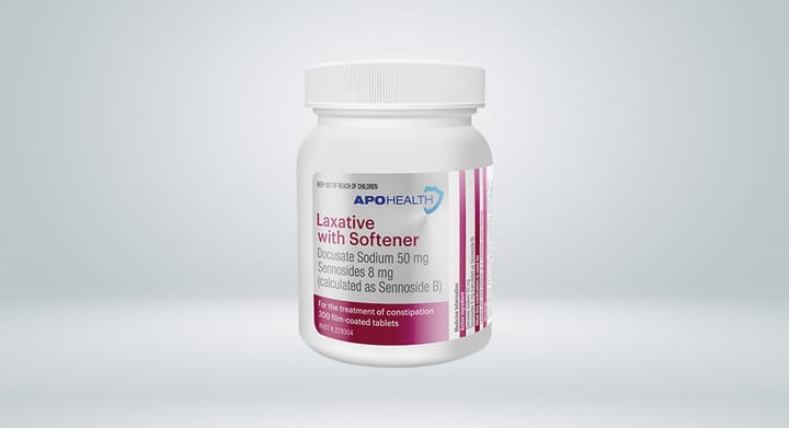 APOHEALTH Laxative with Softener 8mg 90 Tablets