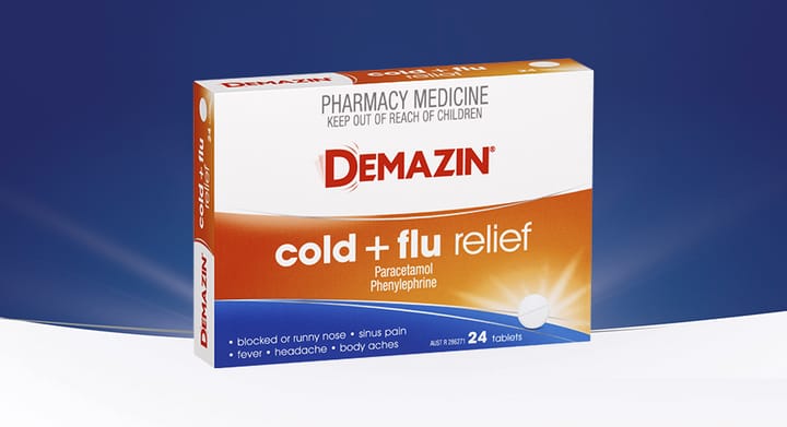 Demazin Cold + Flu 48 Tablets
