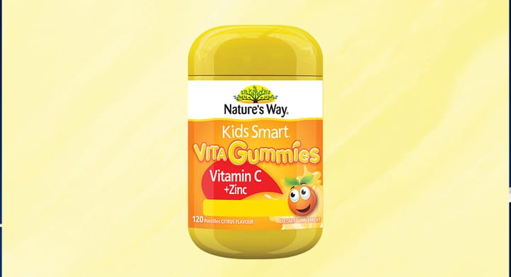 Natures Way Kids Smart Vita Gummies Vitamin C + Zinc 120 Tablets