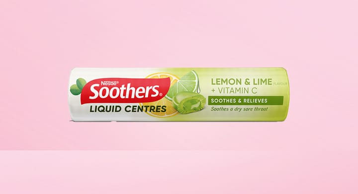 Nestle Soothers Liquid Centre Lemon and Lime 10 Lozenges 24pk
