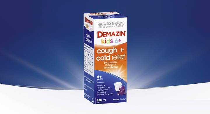 Demazin Kids 6+ Cough & Cold Relief Syrup 200mL