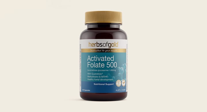 Herbs of Gold Activated Folate 500 60 Capsules