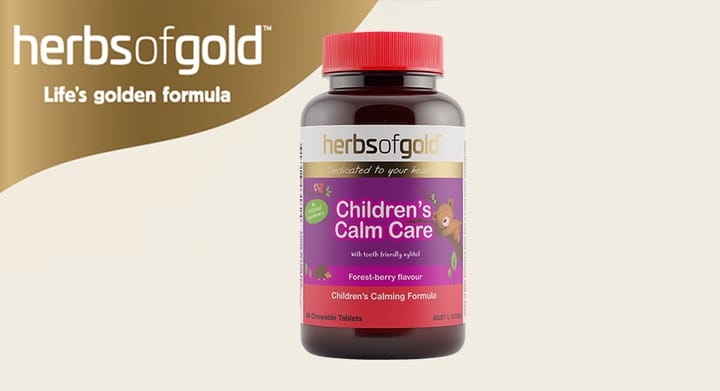 Herbs of Gold Children's Calm Care 60 Chewable Tablets