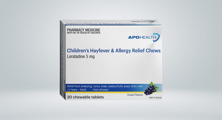 APOHEALTH Children's Hayfever and Allergy Relief 30 Chewable Tablets