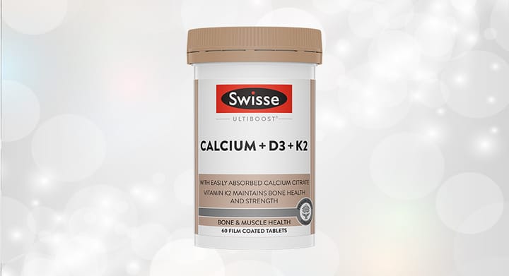 Swisse Ultiboost Calcium + D3 +K2 60 Tablets