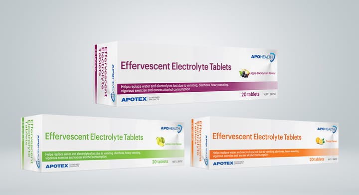 APOHEALTH Effervescent Electrolyte 20 Tablets Range
