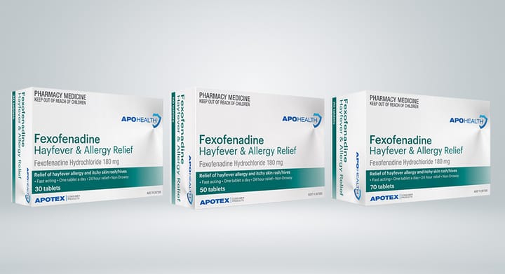 APOHEALTH Fexofenadine Hayfever & Allergy Relief 180mg Range