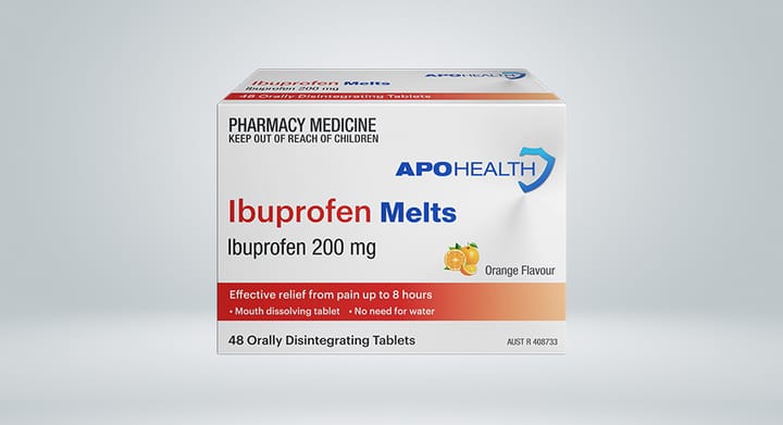 APOHEALTH Ibuprofen Melts 200mg 48 Tablets