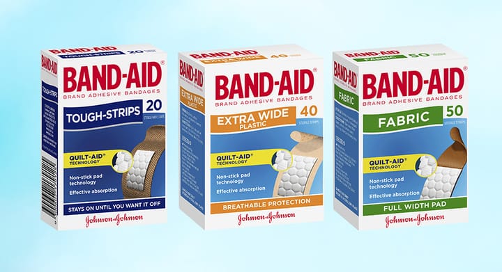 Band-Aid First Aid Strips Range