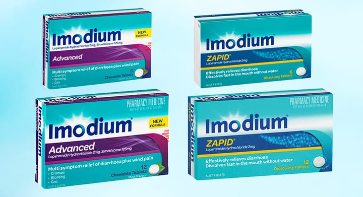 Imodium Zapid Tablets or Advanced Capsules