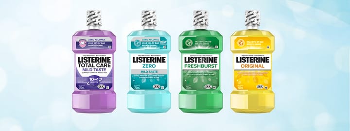 Listerine Mouthwast 750mL Range