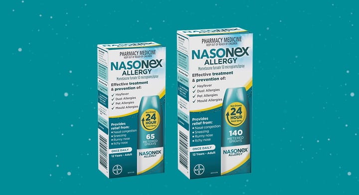 Nasonex Allergy Relief 24 Hour Non-Drowsy Metered Spray Range
