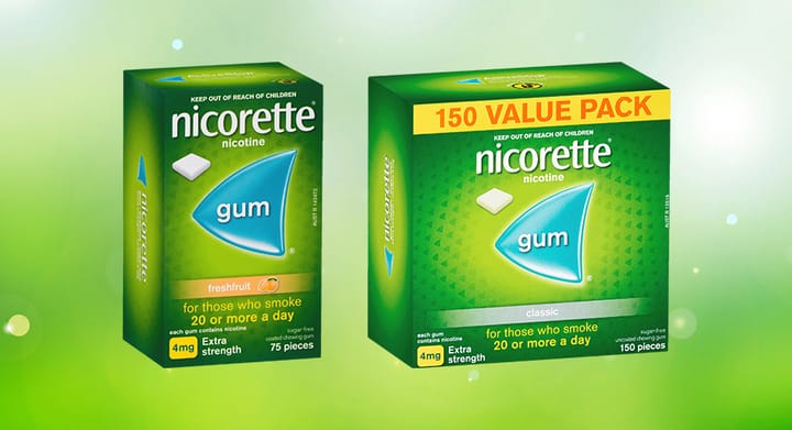 Nicorette Gum 4mg 75 or 150 Range