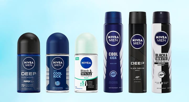 Nivea Anti-Perspirant or Roll-on Deodorant Men Range