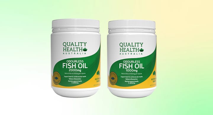 Quality Health Odourless Fish Oil 200 or 400 Capsules